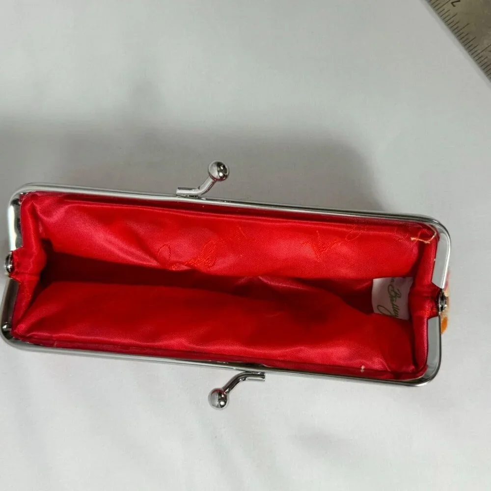 Vera Bradley Folkloric Slim Glasses Case Kisslock Boho Floral Retired Pattern - Picture 9 of 10